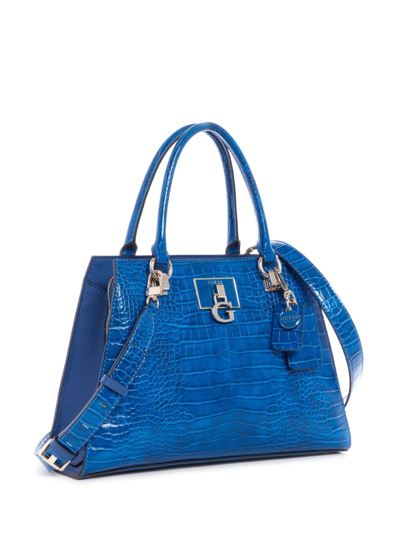 Guess Stephi Girlfriend Women's Satchel Bags Blue | 6710-WJIPZ