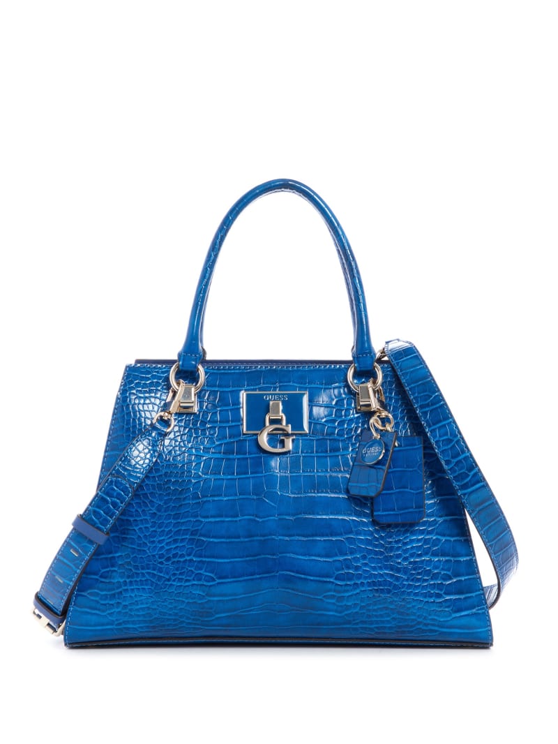 Guess Stephi Girlfriend Women\'s Satchel Bags Blue | 6710-WJIPZ