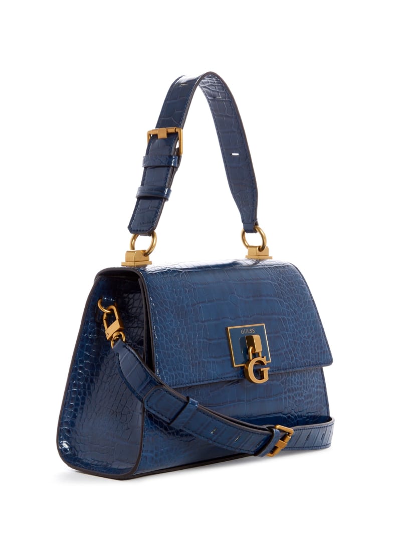 Guess Stephi-Handle Flap Women's Satchel Bags Blue | 7359-XUVRI