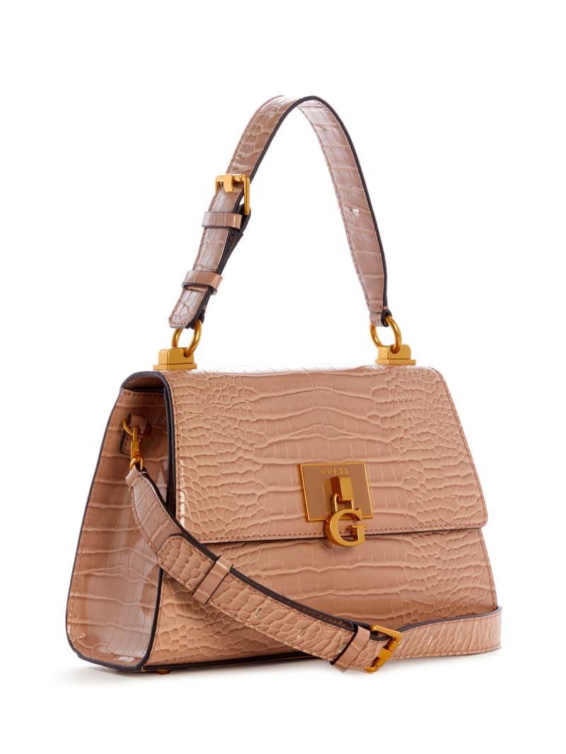 Guess Stephi-Handle Women's Satchel Bags Brown | 2347-VAZIF