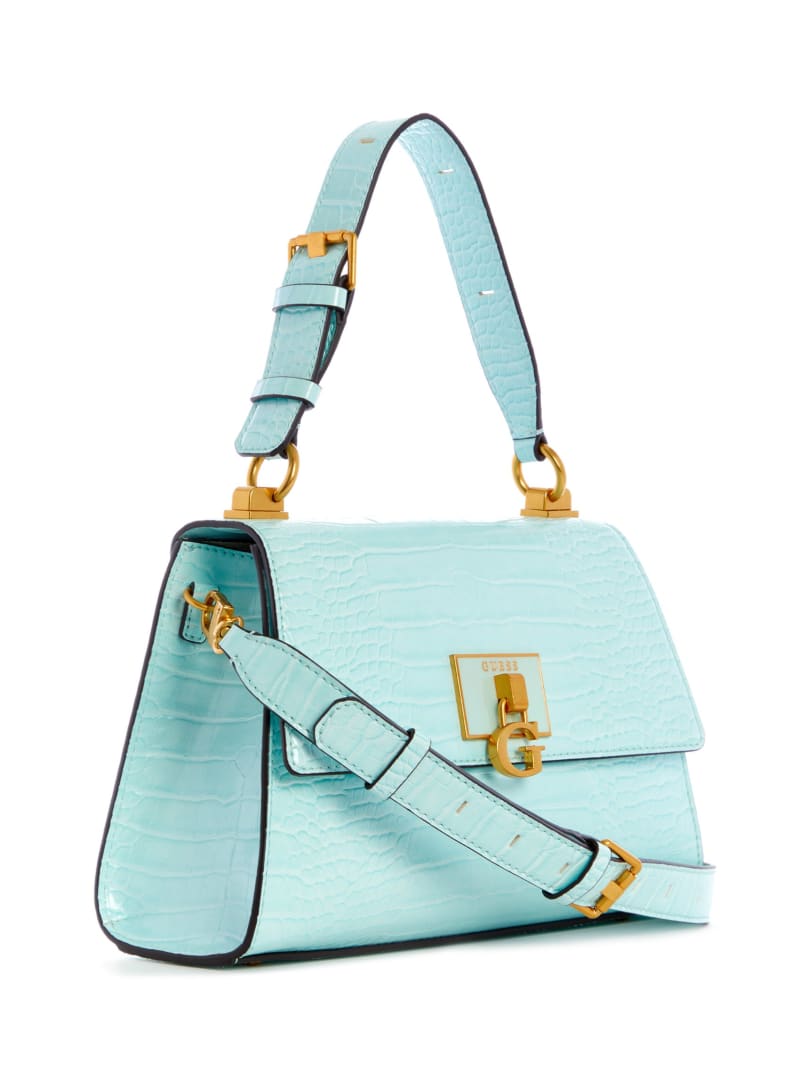 Guess Stephi-Handle Women's Satchel Bags Turquoise | 2370-YNWJA