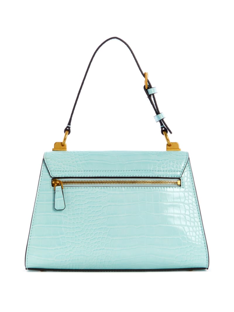 Guess Stephi-Handle Women's Satchel Bags Turquoise | 2370-YNWJA