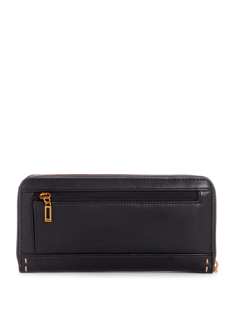 Guess Stephi Large Zip-Around Women's Wallets Black | 3791-EUYXL