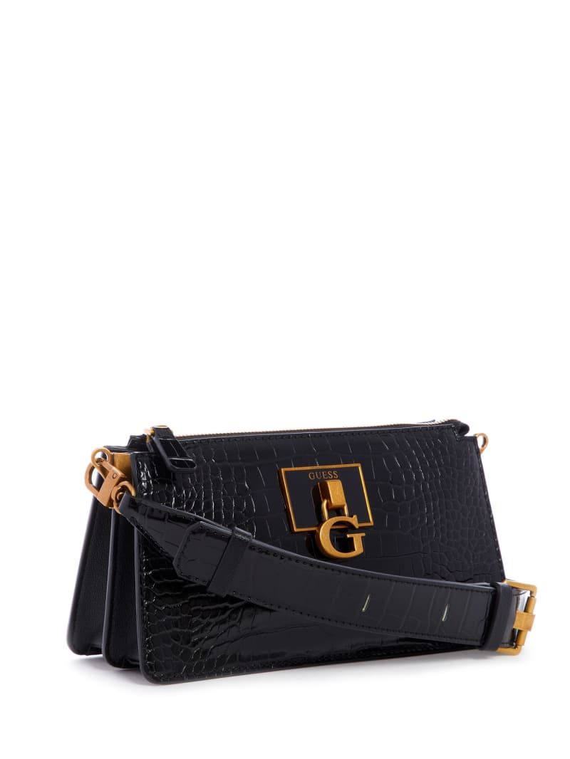 Guess Stephi Women's Crossbody Bags Black | 3901-SJMFZ