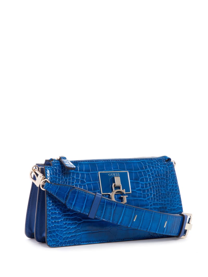 Guess Stephi Zip Women's Crossbody Bags Blue | 7385-GPXAZ