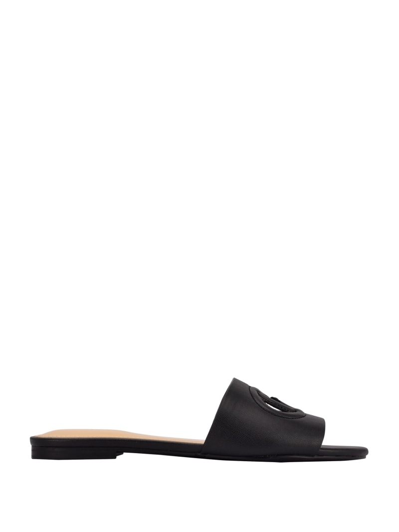 Guess Tashia Logo Women's Slides Black | 4170-AJYDM