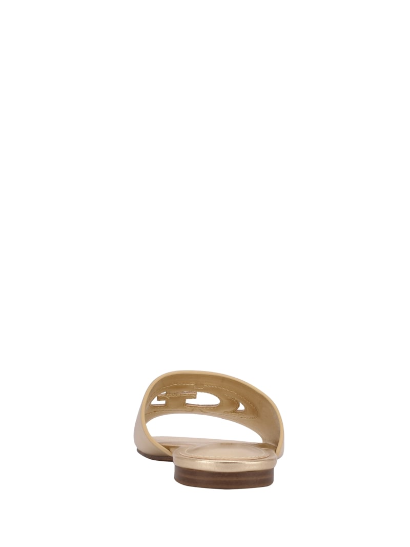 Guess Tashia Logo Women's Slides Gold | 6328-RANHS