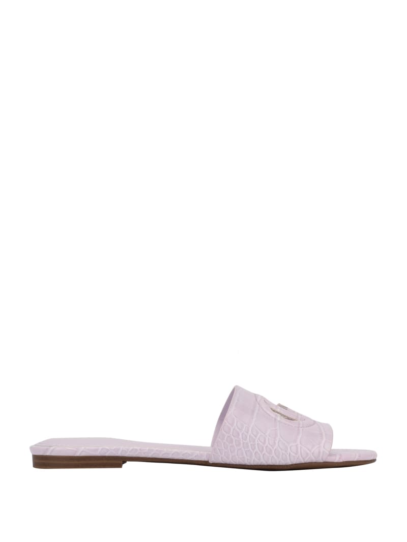 Guess Tashia Logo Women's Slides Purple | 2514-MODKS