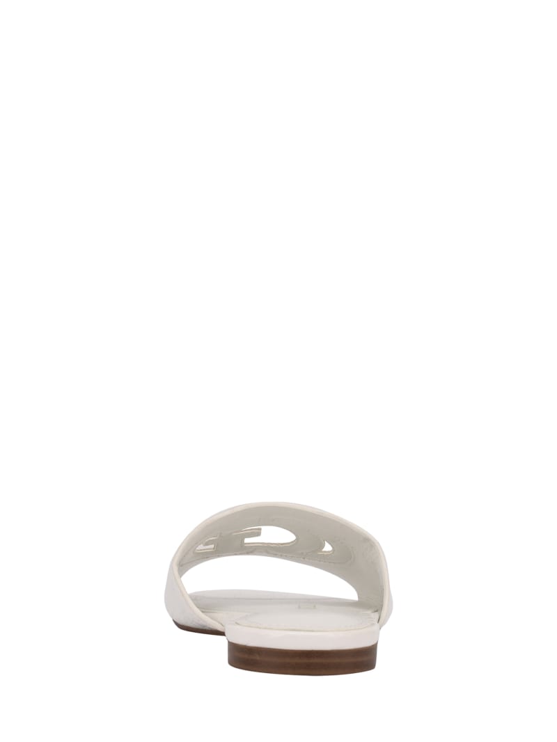 Guess Tashia Logo Women's Slides White | 9513-RHKYL