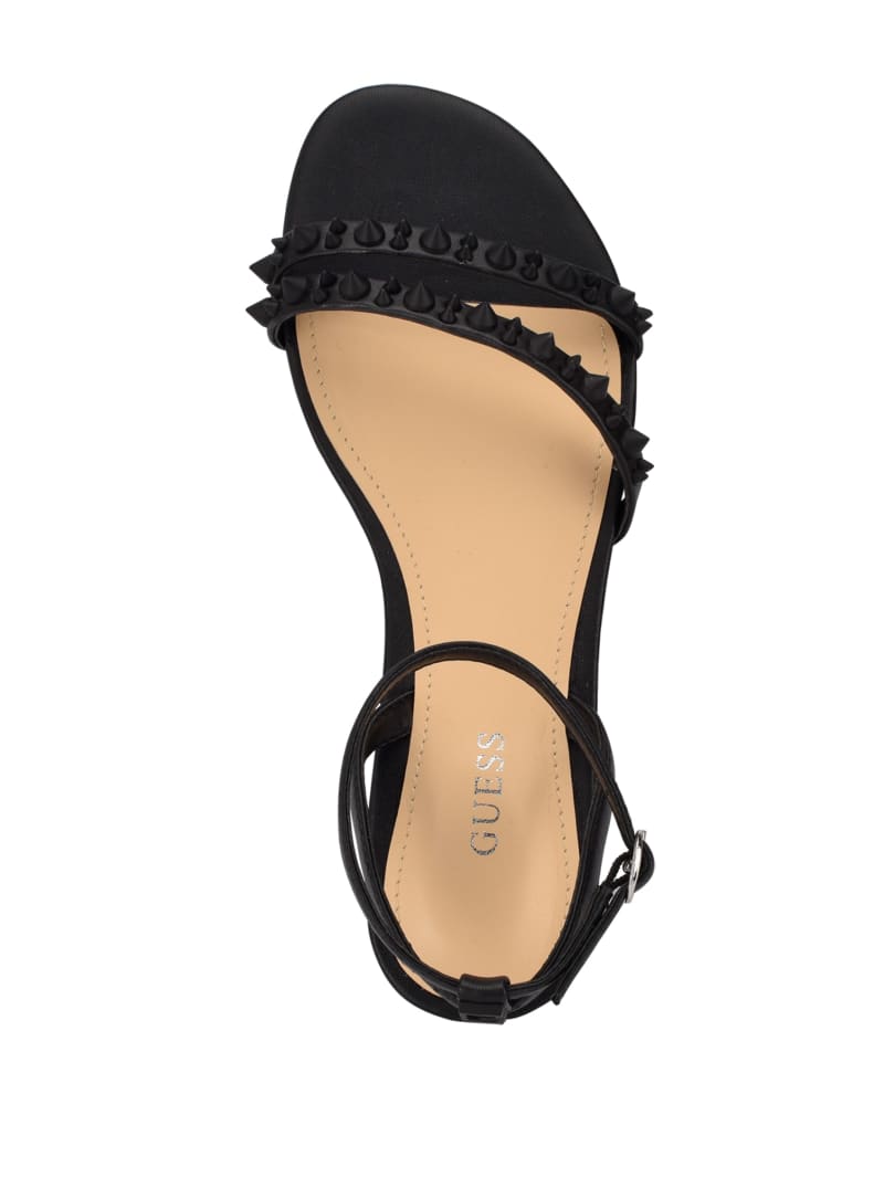 Guess Teagin Studded Women's Sandals Black | 8142-PANGT