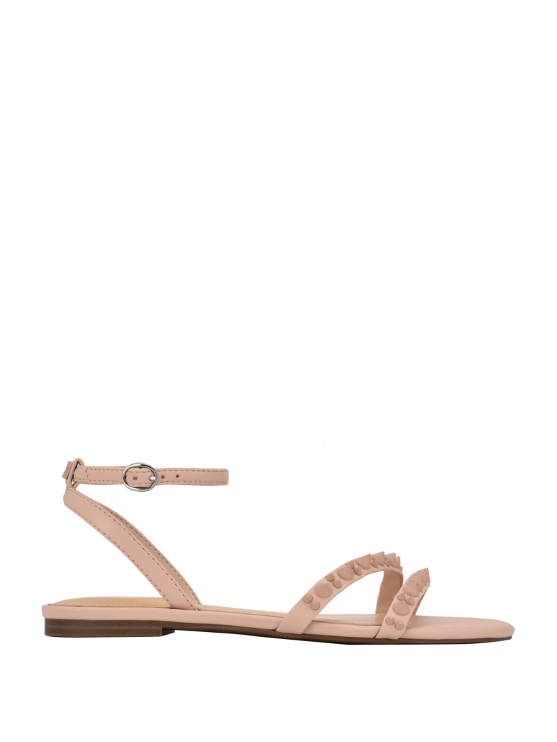 Guess Teagin Studded Women's Sandals Light Pink | 0763-ZOBGY