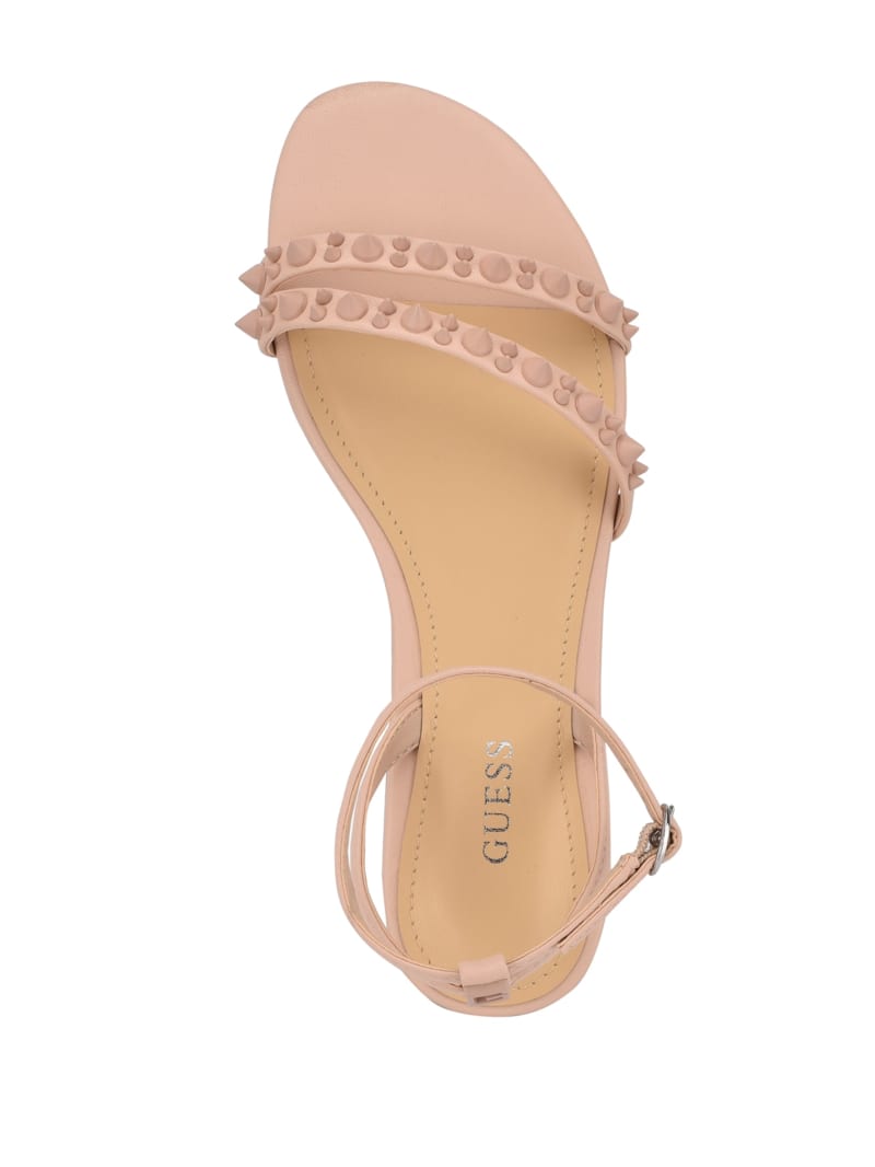 Guess Teagin Studded Women's Sandals Light Pink | 0763-ZOBGY