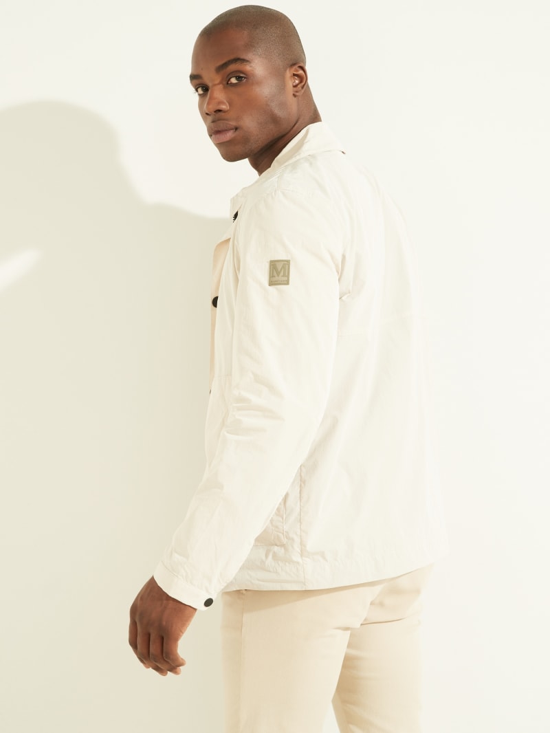 Guess Tech Men's Jackets Cream White | 5962-DXSMB