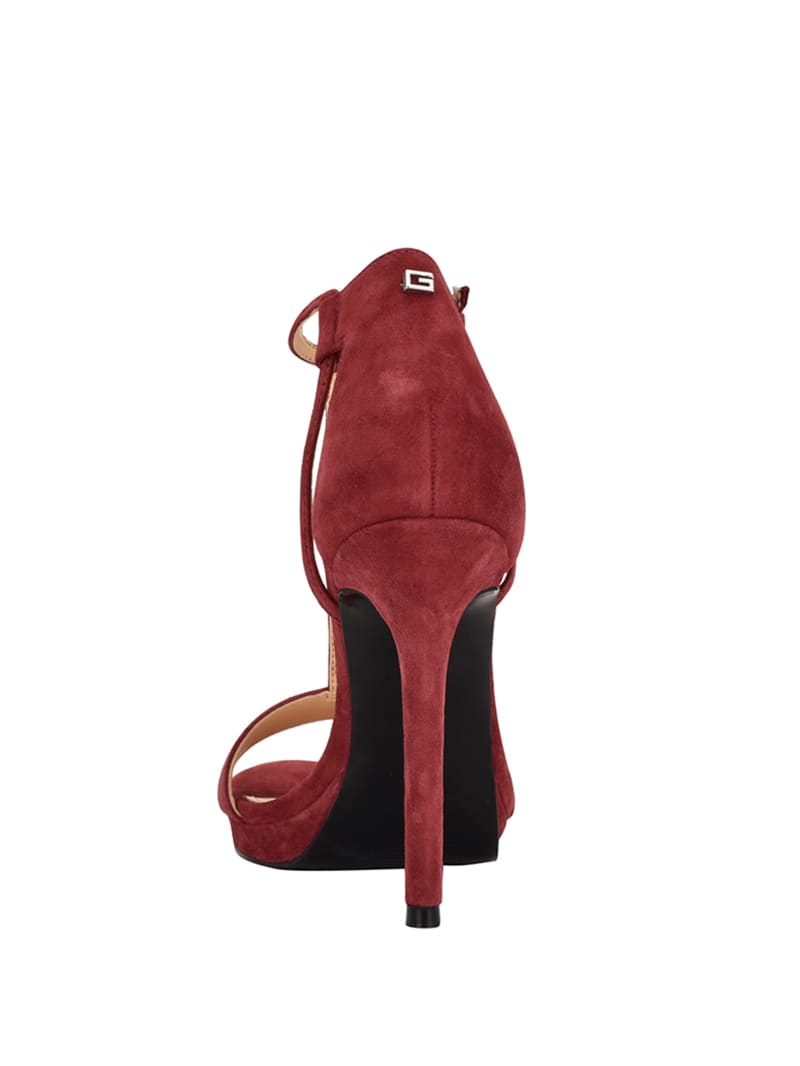 Guess Tecru T-Strap Stilettos Women's Heels Red | 2875-QMANK