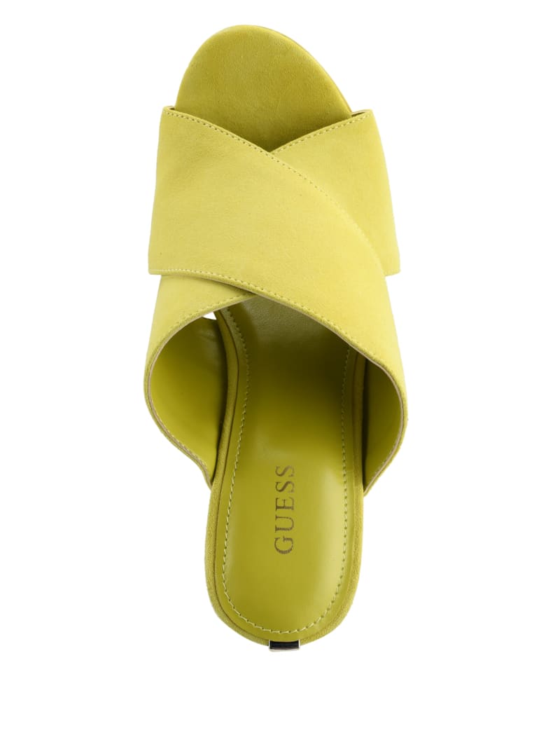 Guess Teisha Crisscross Women's Wedges Yellow | 3702-LGKOX