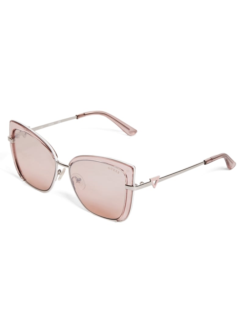 Guess Tinted Cat-Eye Women's Sunglasses Pink / Burgundy | 3680-RFXLT