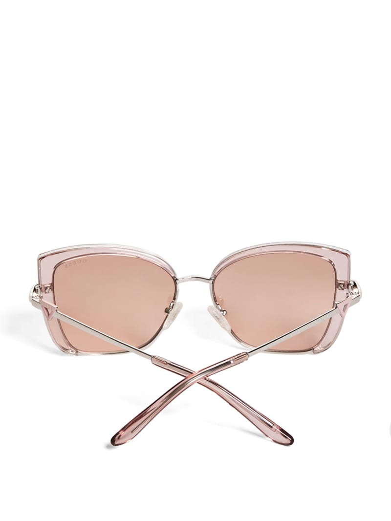 Guess Tinted Cat-Eye Women's Sunglasses Pink / Burgundy | 3680-RFXLT