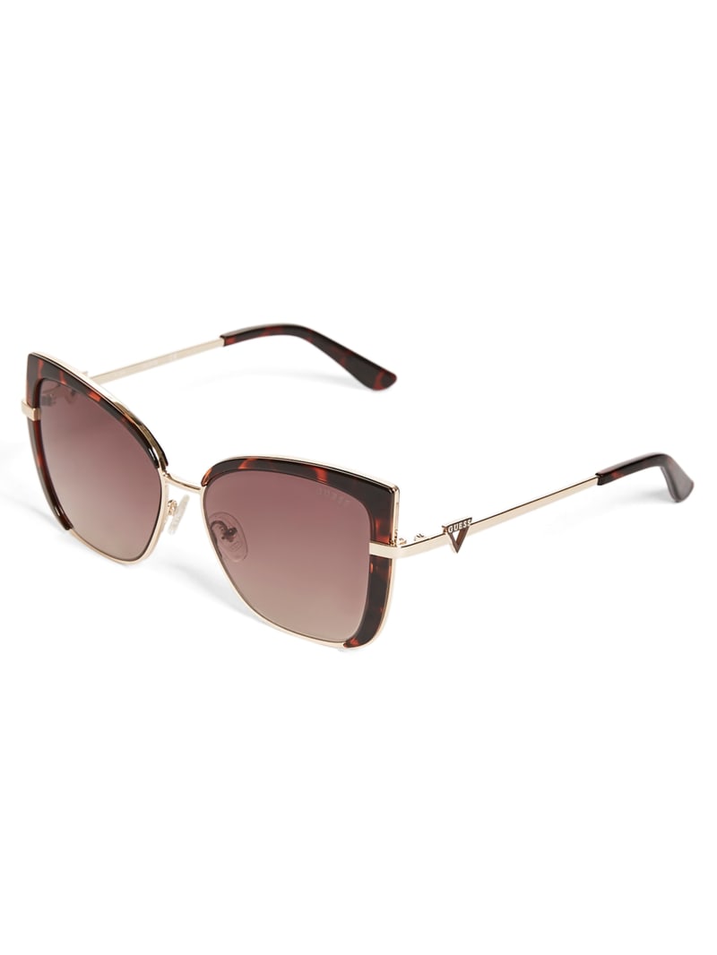 Guess Tinted Cat-Eye Women's Sunglasses Gold | 9753-LRIKT