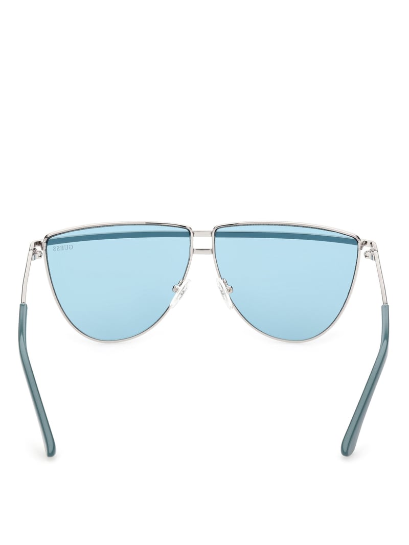 Guess Top Bar Aviator Women's Sunglasses Silver / Blue | 2135-HUWNZ