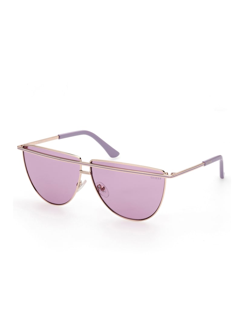 Guess Top Bar Aviator Women's Sunglasses Purple | 9068-JRVFK