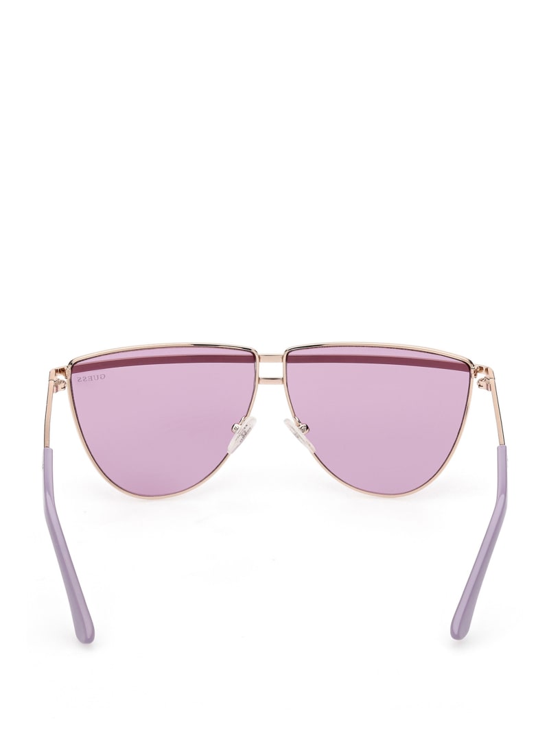 Guess Top Bar Aviator Women's Sunglasses Purple | 9068-JRVFK