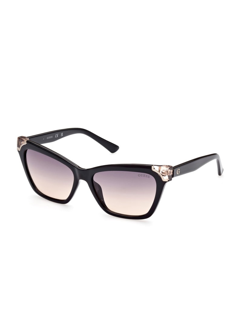 Guess Tortoise Plastic Square Women's Sunglasses Silver | 0472-EJDTM