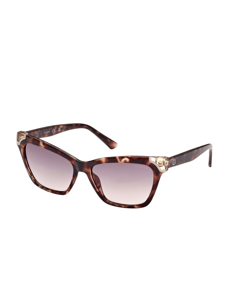 Guess Tortoise Plastic Square Women's Sunglasses Purple | 3897-GYBLP