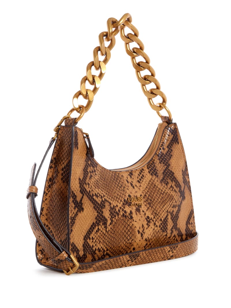 Guess Tullia Python Women's Shoulder Bags Brown | 4357-HWNCP