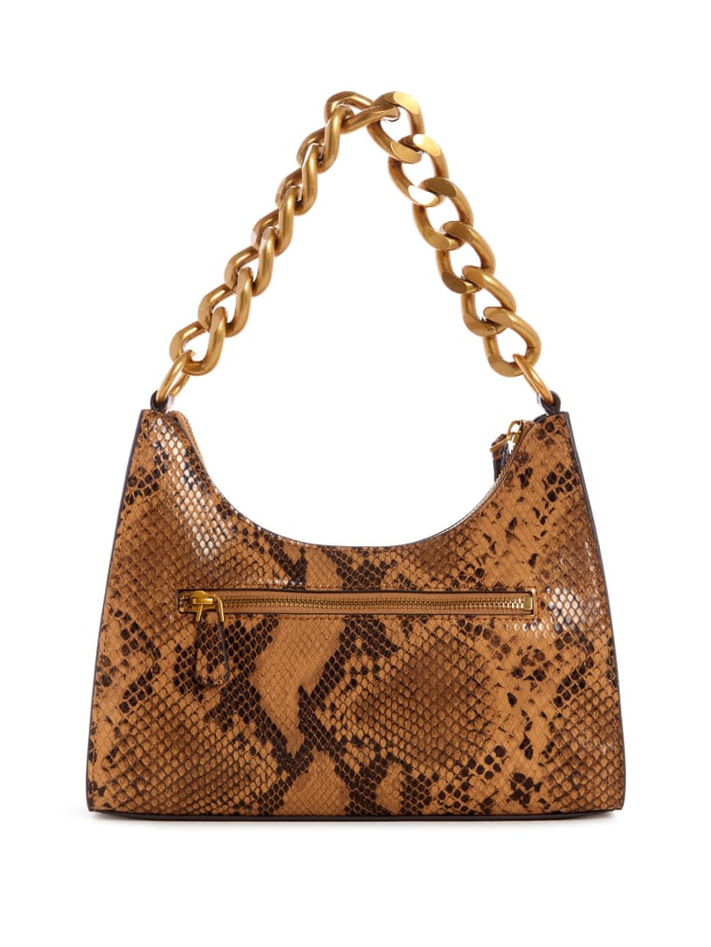 Guess Tullia Python Women's Shoulder Bags Brown | 4357-HWNCP