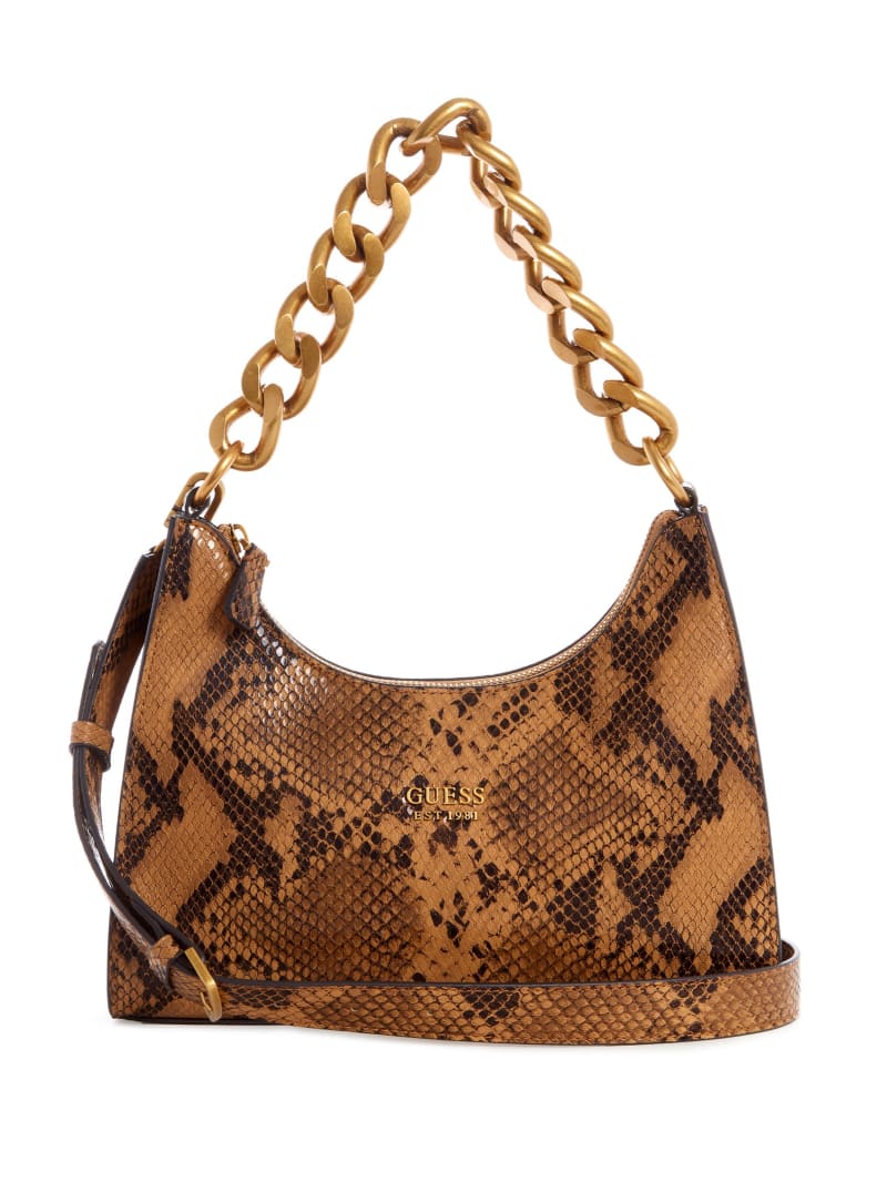 Guess Tullia Python Women\'s Shoulder Bags Brown | 4357-HWNCP