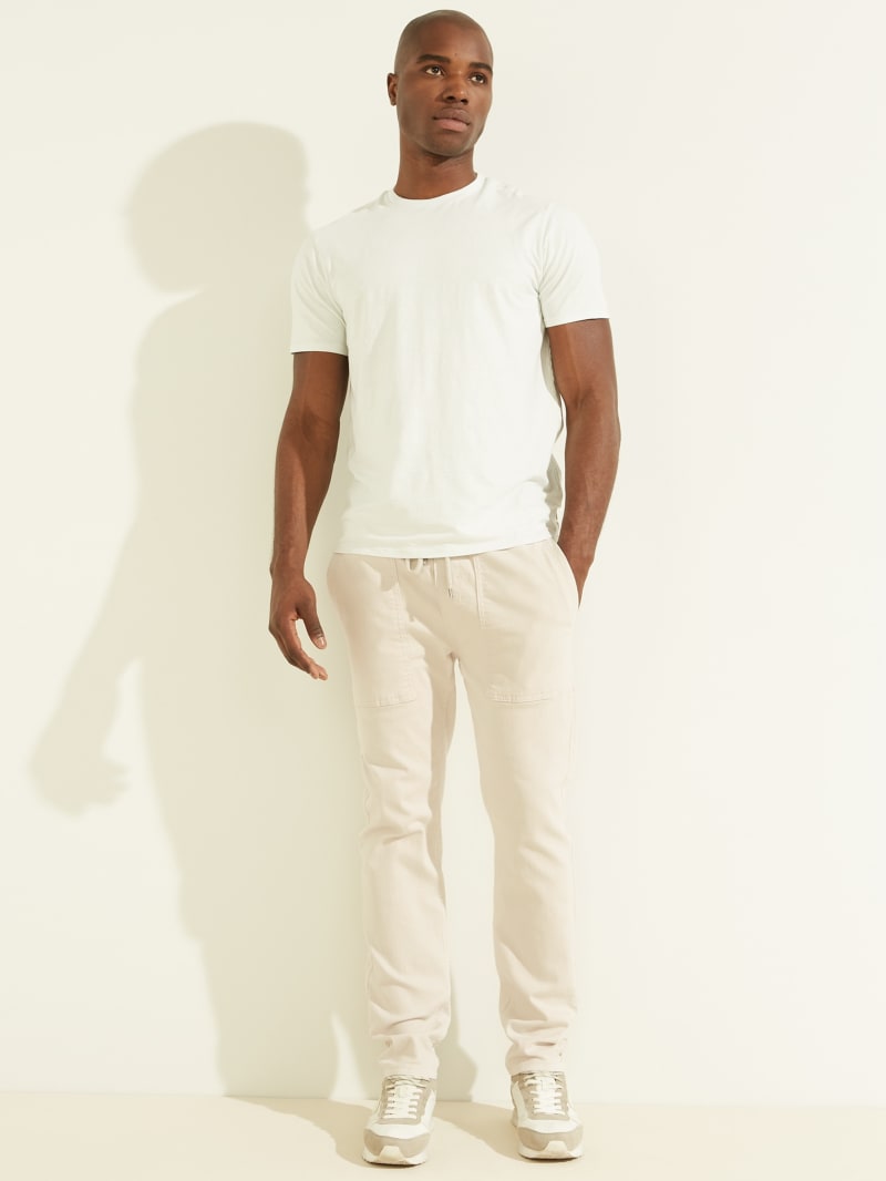 Guess Twill Joggers Men's Pants Beige | 0645-HJNKT