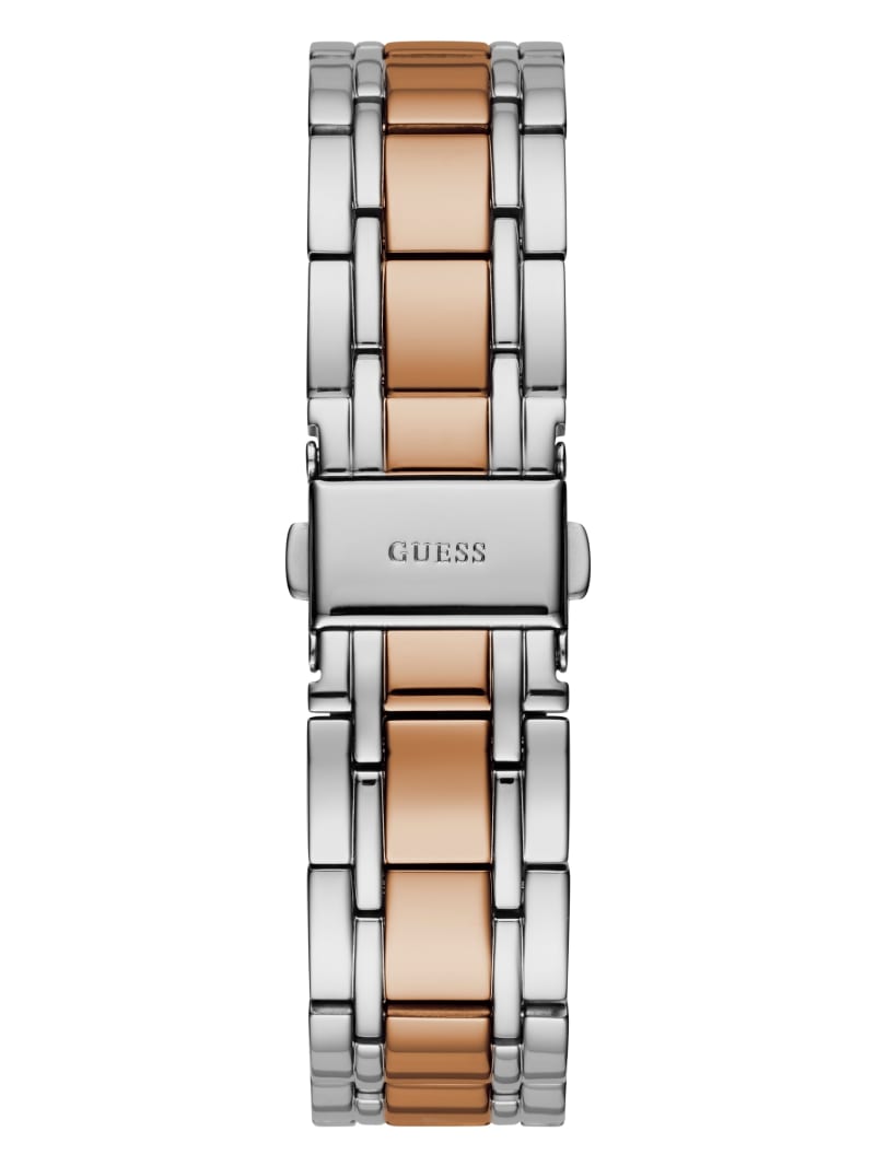 Guess Two-Tone Diamond Analog Women's Watches Silver | 7513-HSEBW