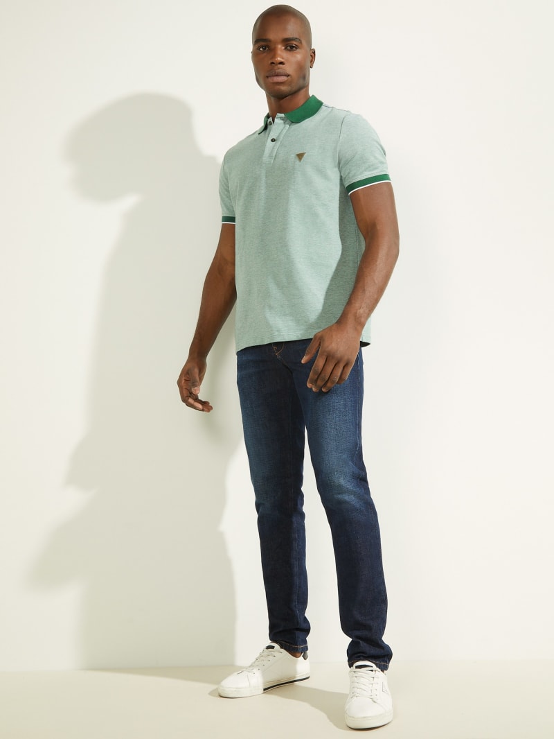 Guess Unai Men's Shirts Green | 9271-FKHPT