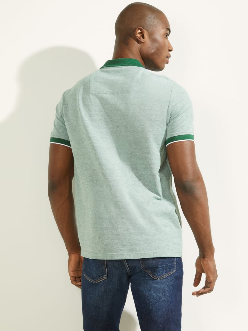 Guess Unai Men's Shirts Green | 9271-FKHPT