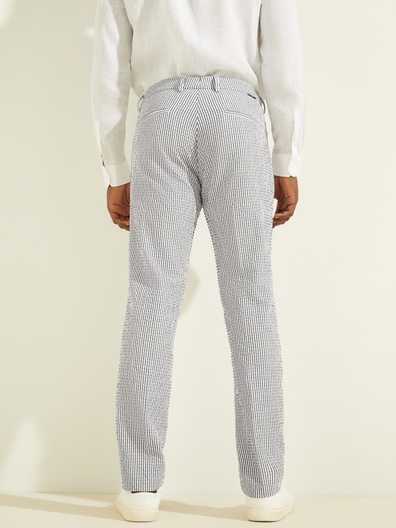 Guess Urban Chino Men's Pants White / Navy | 3618-MGDIO