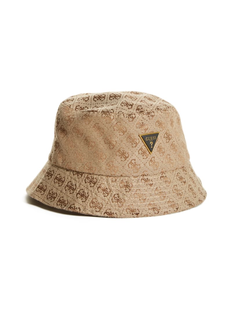 Guess Vezzola Logo Bucket Men's Hats Beige | 0793-JZESP