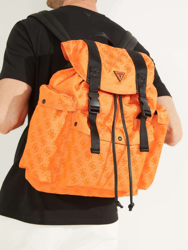 Guess Vezzola Nylon Men's Bags Orange | 2854-APNJL