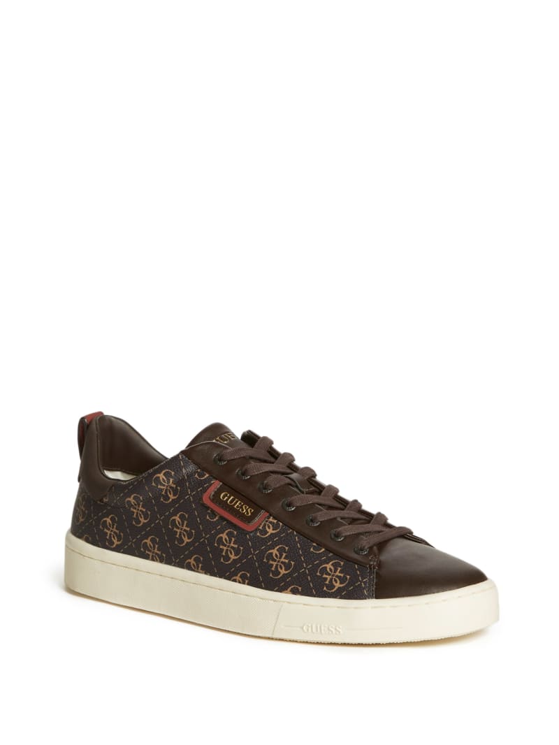 Guess Vice Logo Low-Top Men\'s Sneakers Dark Brown | 7269-NGKHT