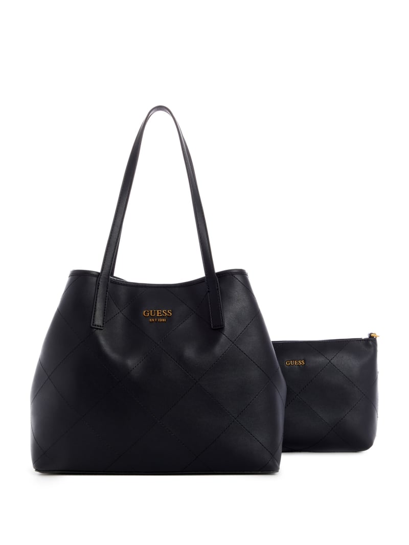 Guess Vikki Quilted Women's Tote Bags Black | 2367-BZEXS