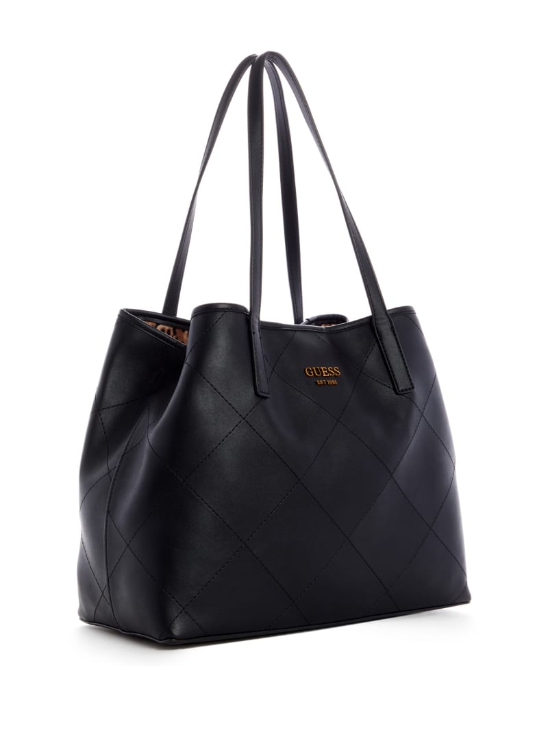 Guess Vikki Quilted Women's Tote Bags Black | 2367-BZEXS