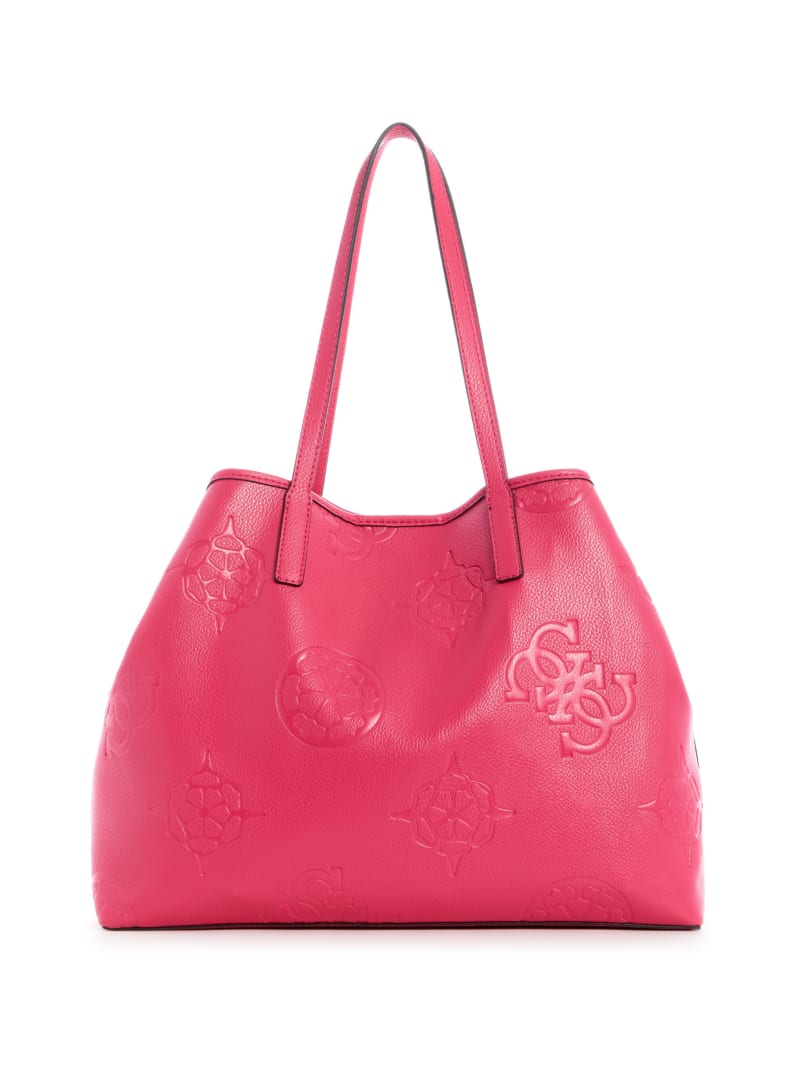 Guess Vikky Logo Large Women's Tote Bags Pink | 7842-ZXFMJ