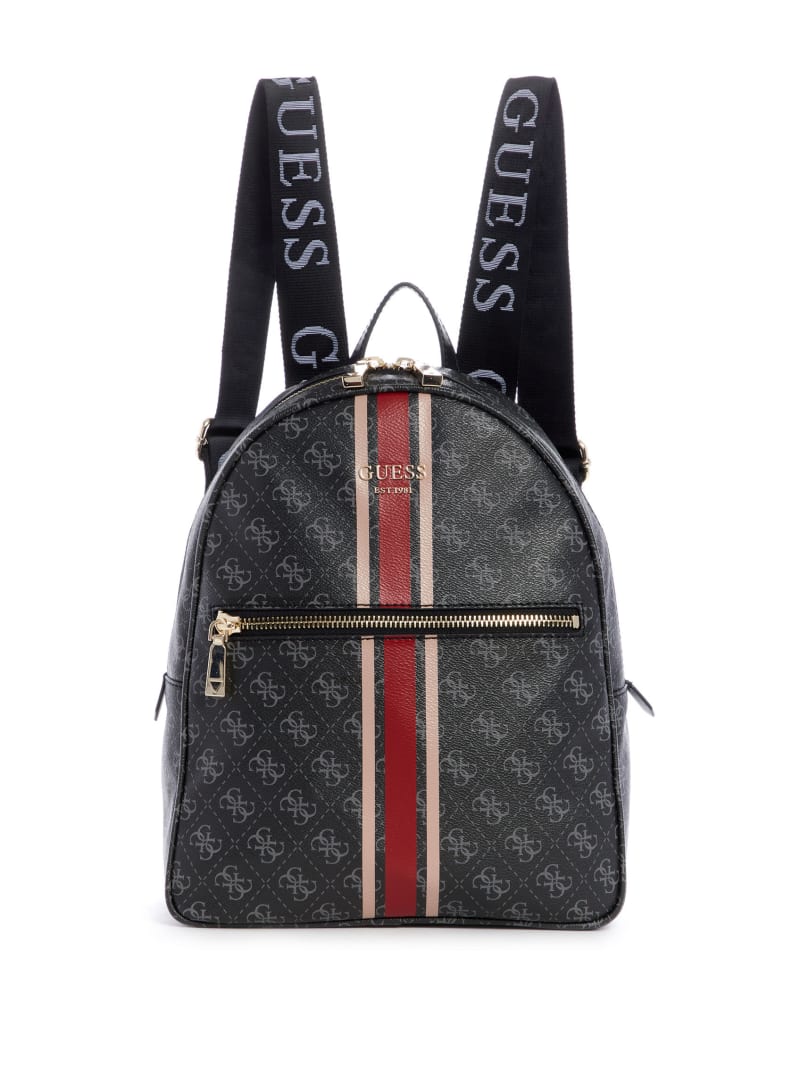 Guess Vikky Logo Printed Women\'s Backpacks Black | 9461-DMGSK