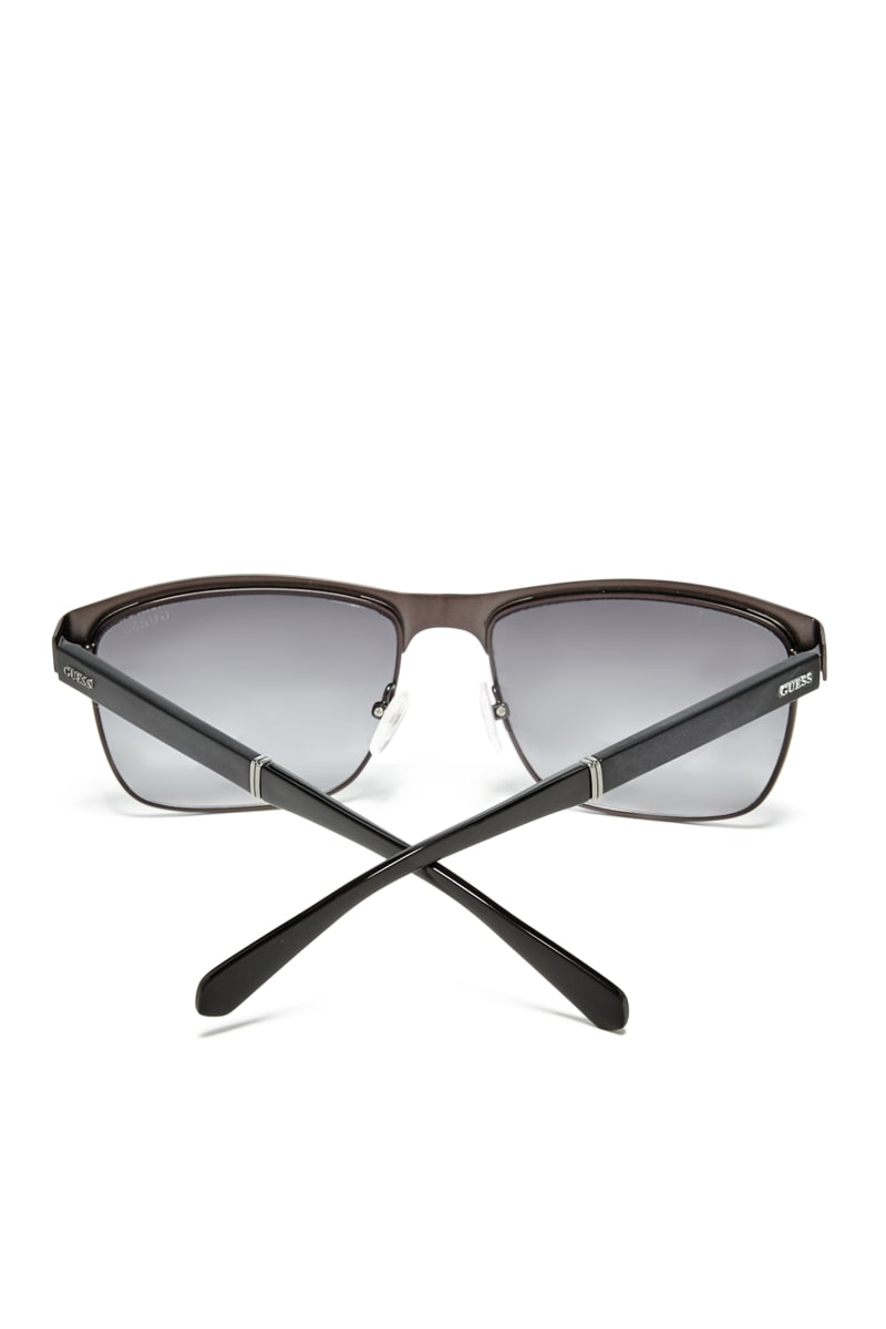 Guess Vincent Clubmaster Men's Sunglasses Black | 8965-TBFJR