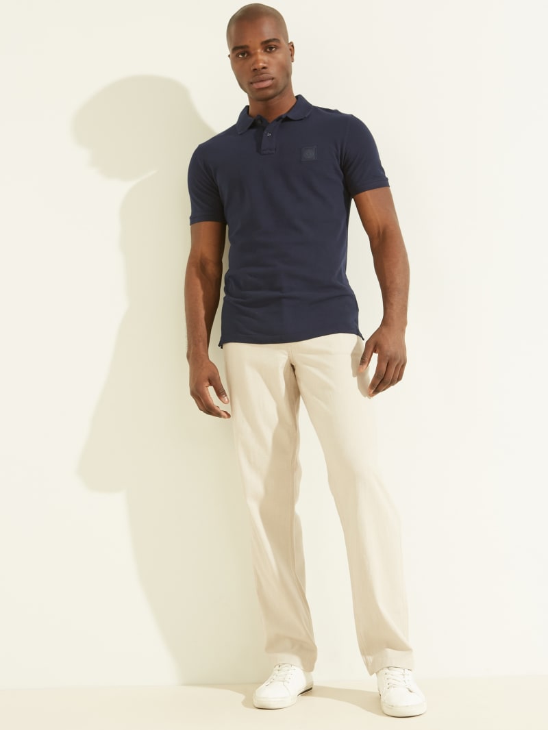 Guess Washed Men's Shirts Navy | 4152-JDGTL