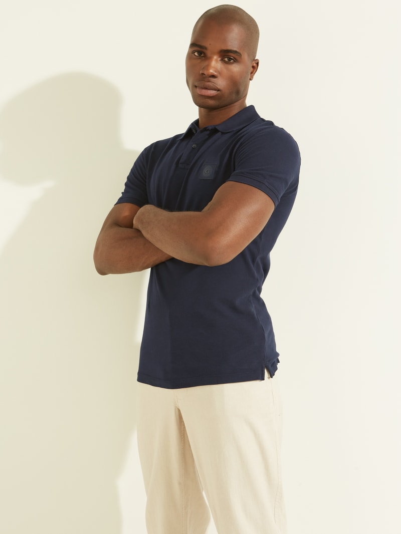 Guess Washed Men's Shirts Navy | 4152-JDGTL