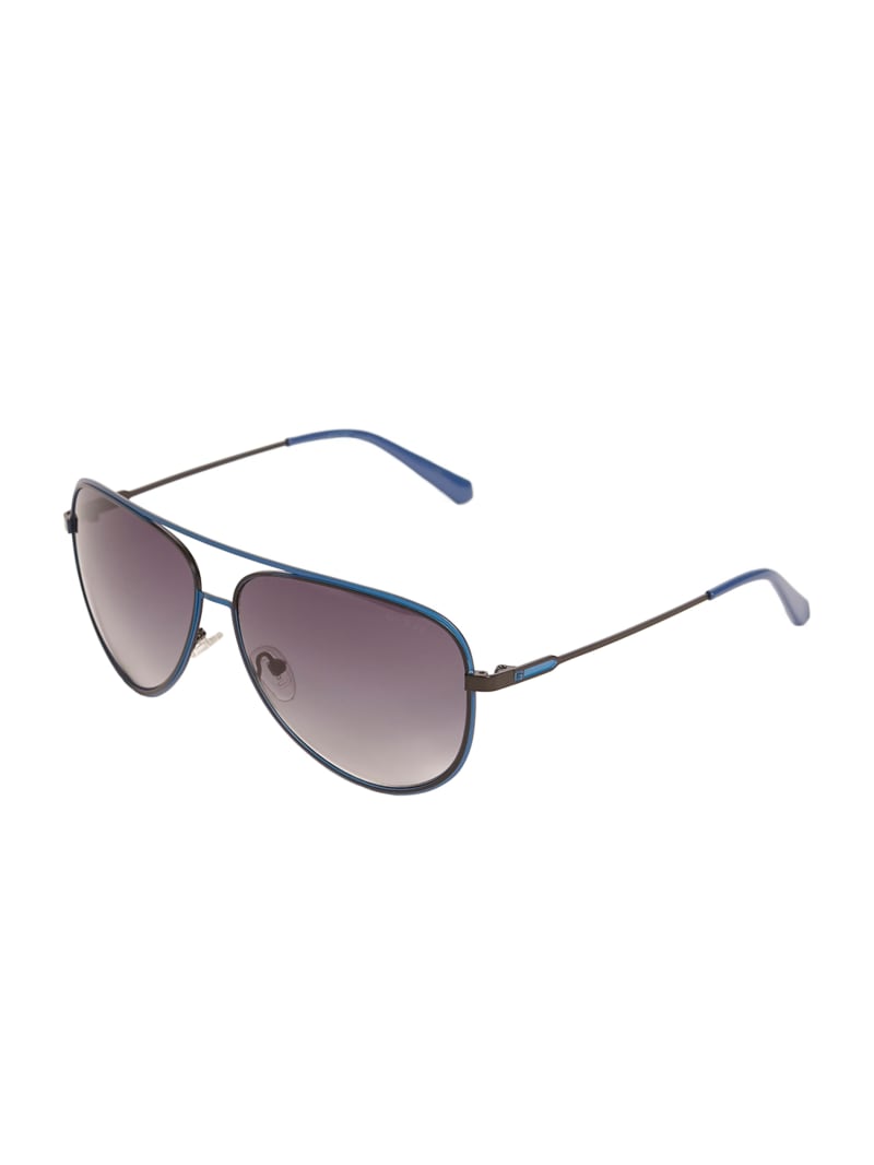 Guess Wesley Metal Aviator Men's Sunglasses Grey | 4027-QCWAE