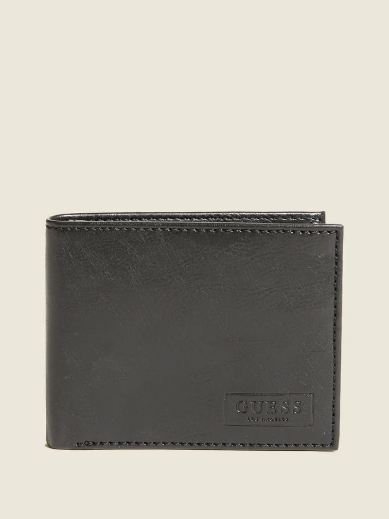 Guess West Passport Case Men\'s Bags Black | 7143-HKZMQ