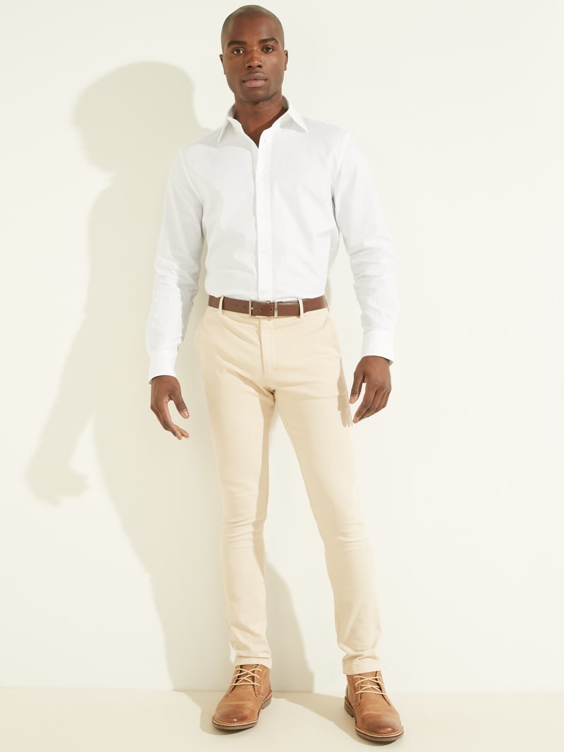 Guess William Men's Shirts White | 2158-XOQIY