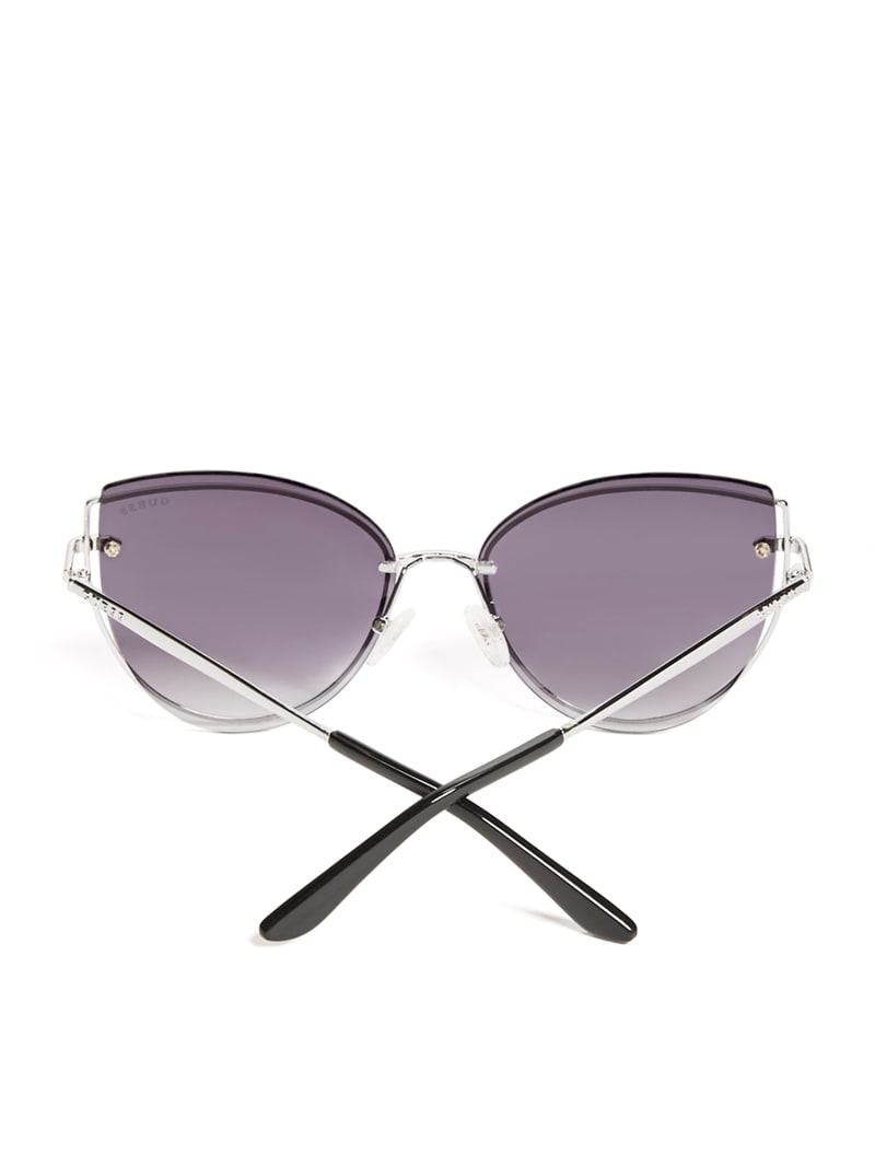 Guess Wired Cat Eye Women's Sunglasses Silver | 3214-IFUJR