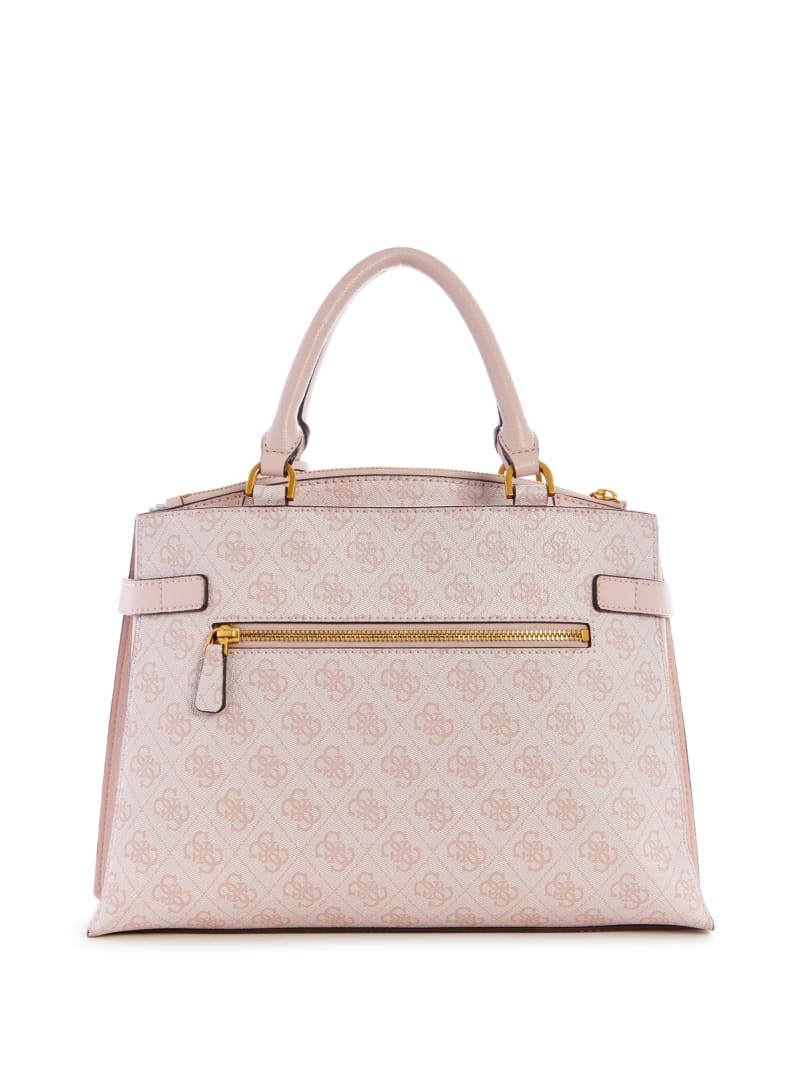 Guess Zadie Logo Girlfriend Women's Satchel Bags Pink | 6725-PSDYK